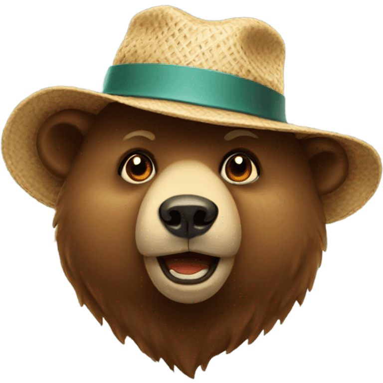 bear with lady hat  emoji