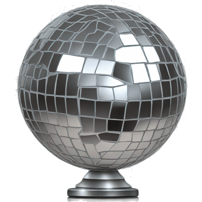 mirrorball with bow laying on top of it emoji