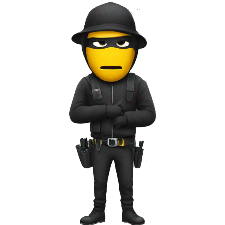 robber with yellow fce emoji