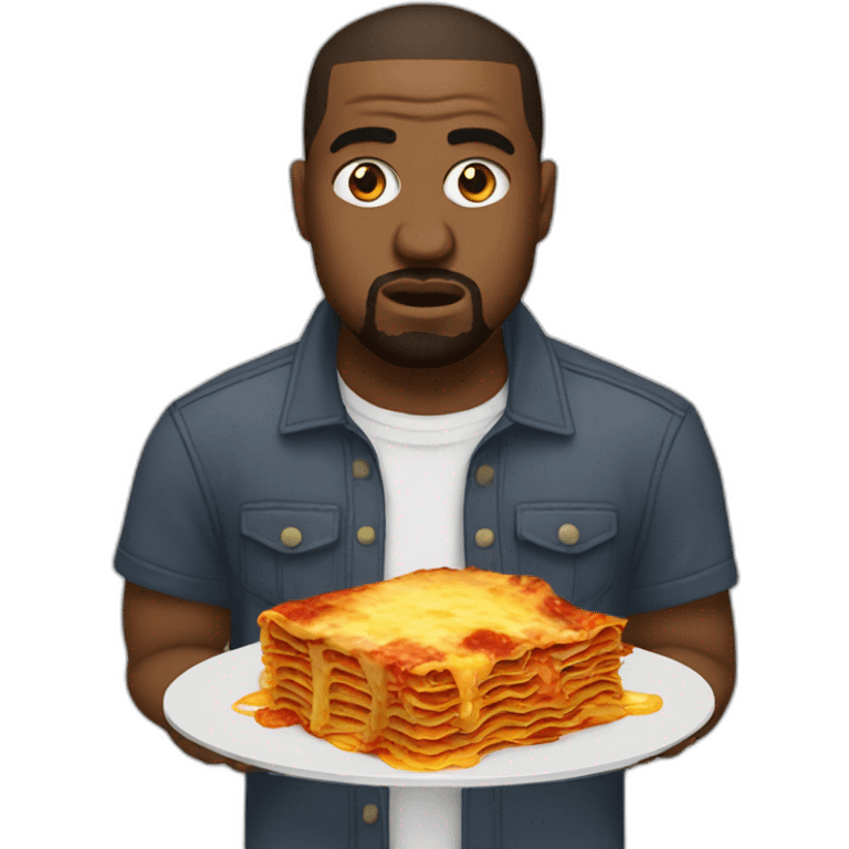 Kanye West eat lasagnas emoji