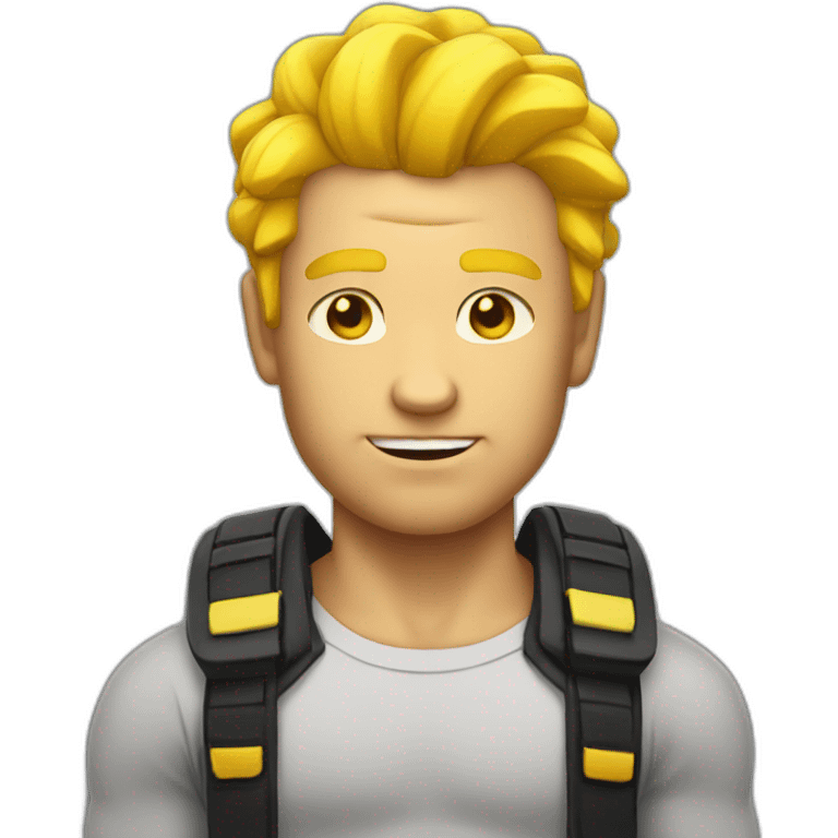 Strong man with yellow hair emoji