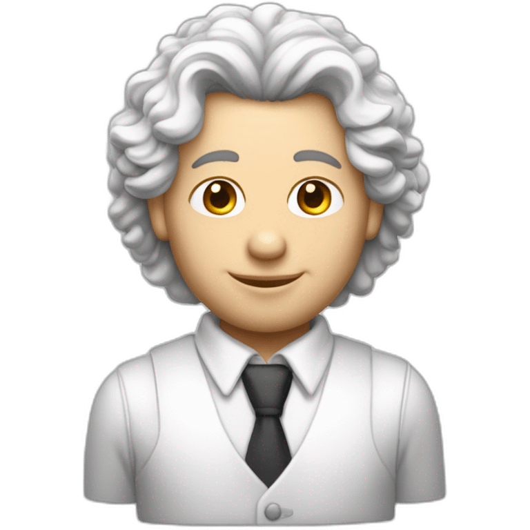 Un homme de 12 avec des cheveux bouclés la peau blanche et une tenue overzisa emoji