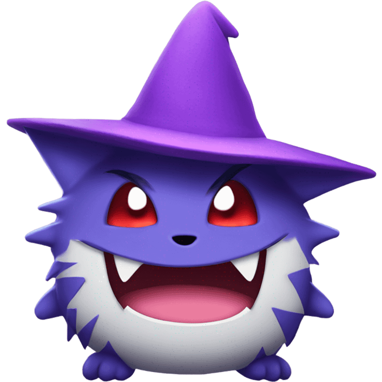 Cute Pokemon gengar wearing a hat emoji