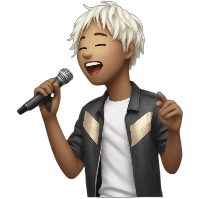 Suga singing in concert emoji