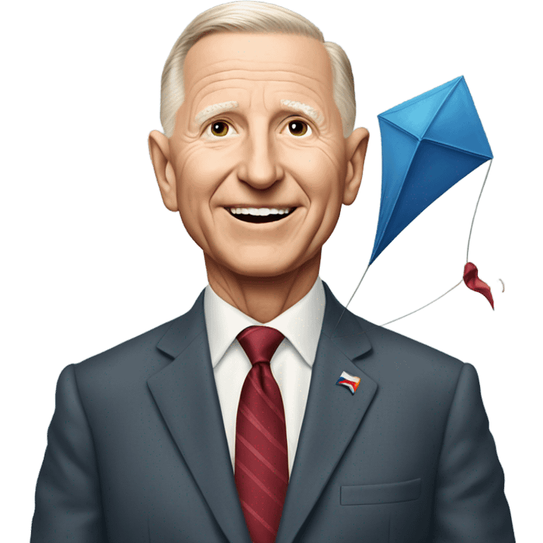 Ross Perot flying a kite  emoji