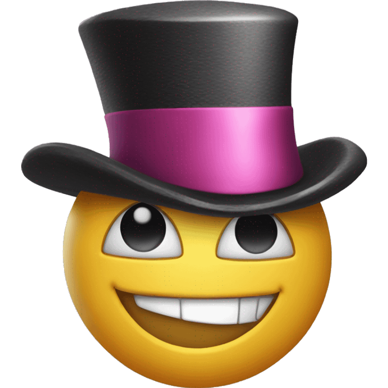 Smiley wth a top hat and fancy stuff emoji