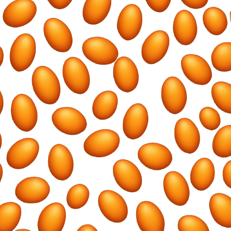 Bright orange radioactive eggs emoji