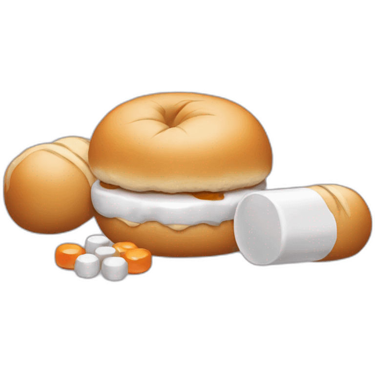 The bun takes pills emoji