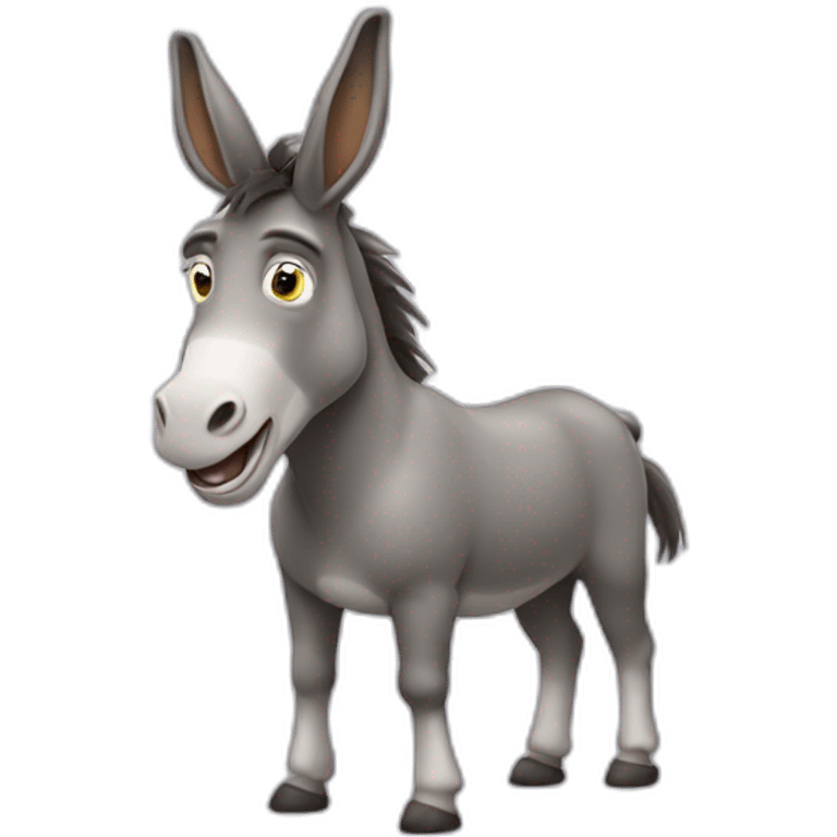 A donkey that stands on two legs emoji