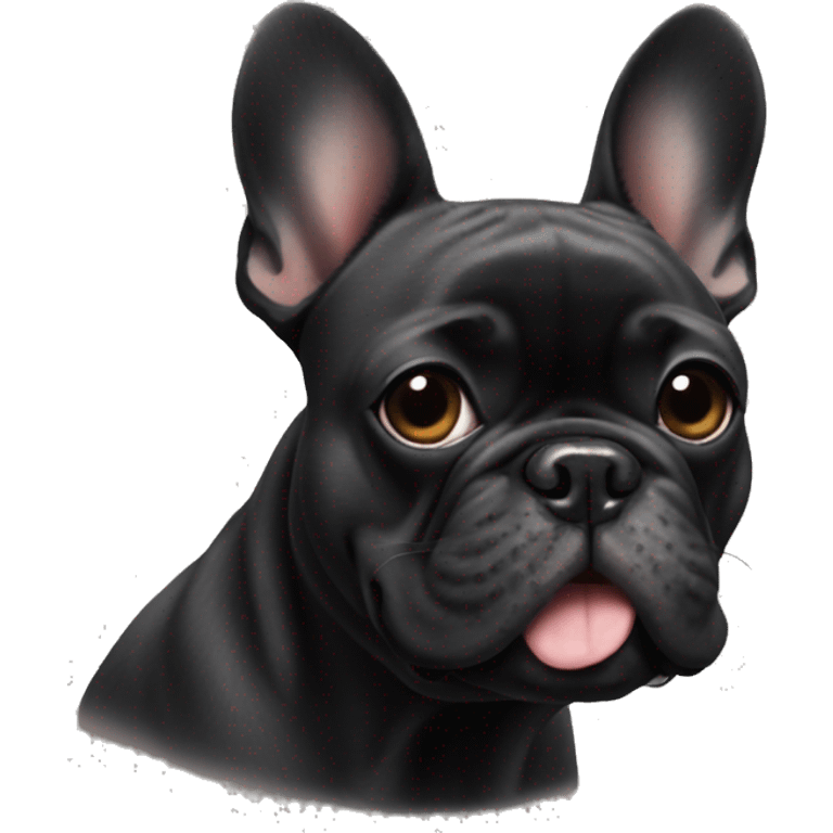 Black French bulldog  emoji