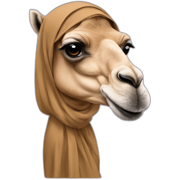 camel with hijab emoji