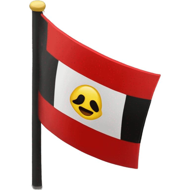 Bandera roja y negra emoji