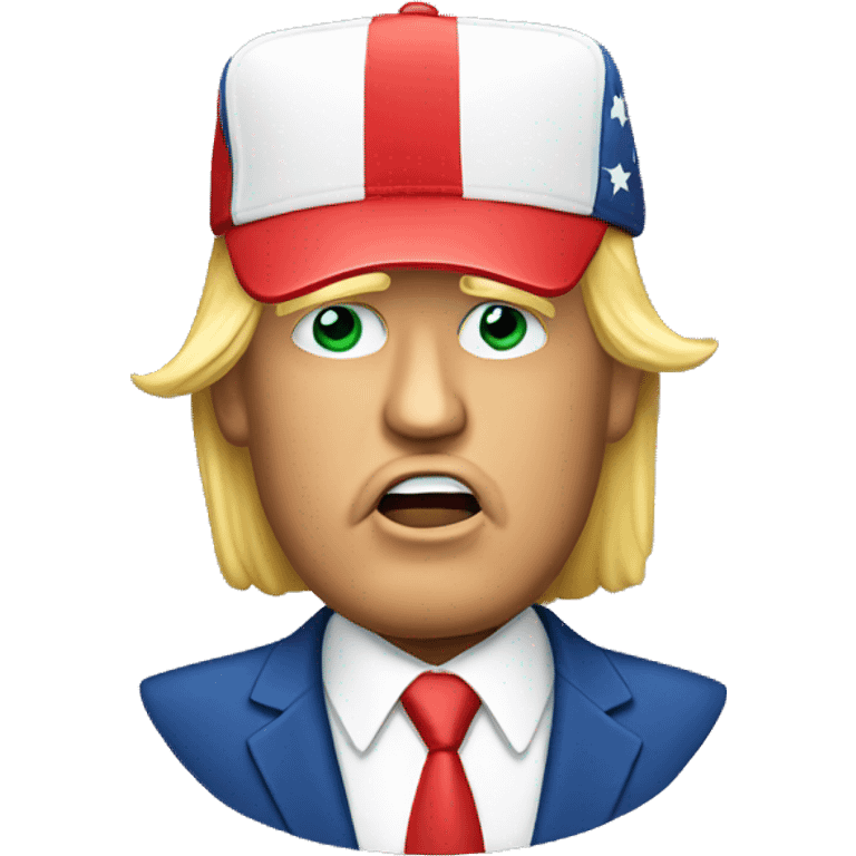 Trump wearing a maga hat  emoji