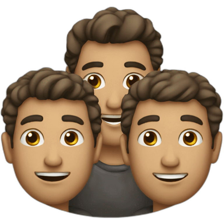 poliamorous three men relationship emoji