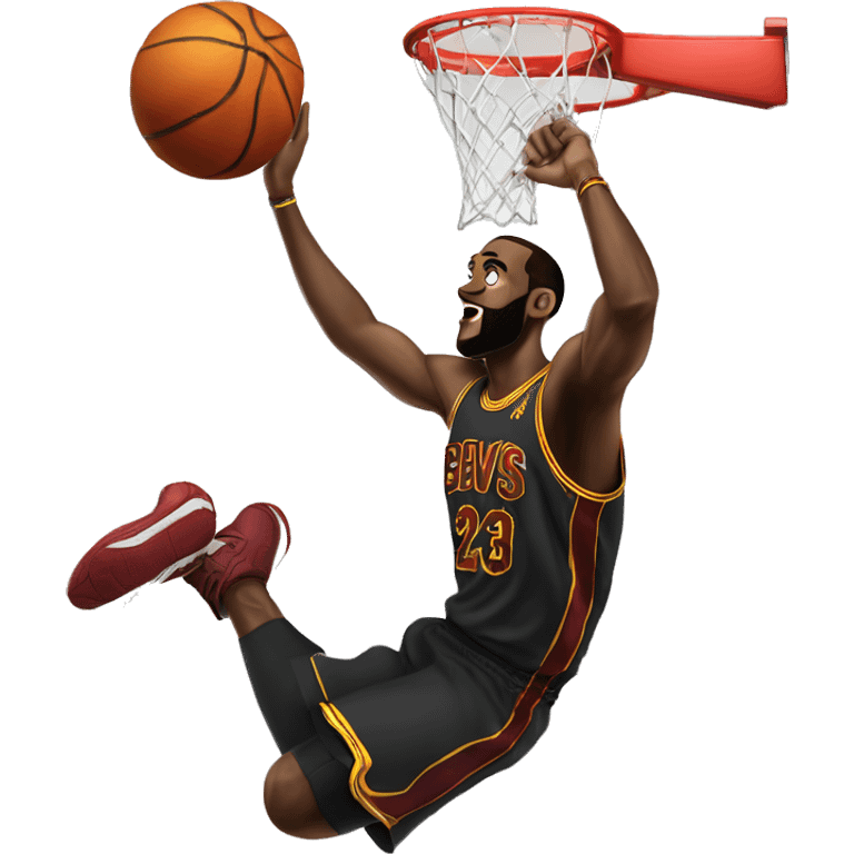 Blad black man dunking a basketball on LeBron James  emoji