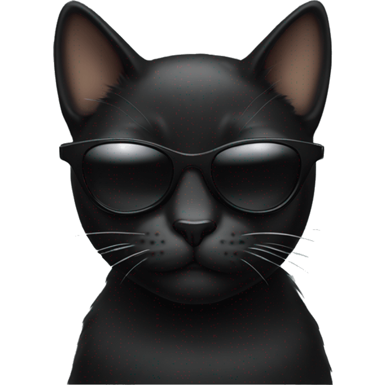 Black Cat with sunglasses emoji