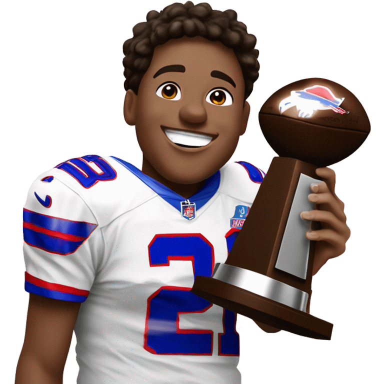 Josh Allen Bills kissing trophy  emoji