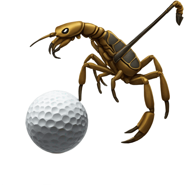 Scorpion golfing emoji