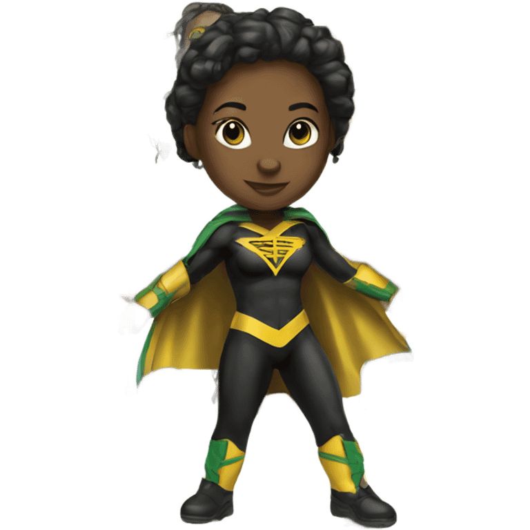 Jamaican girl superhero emoji