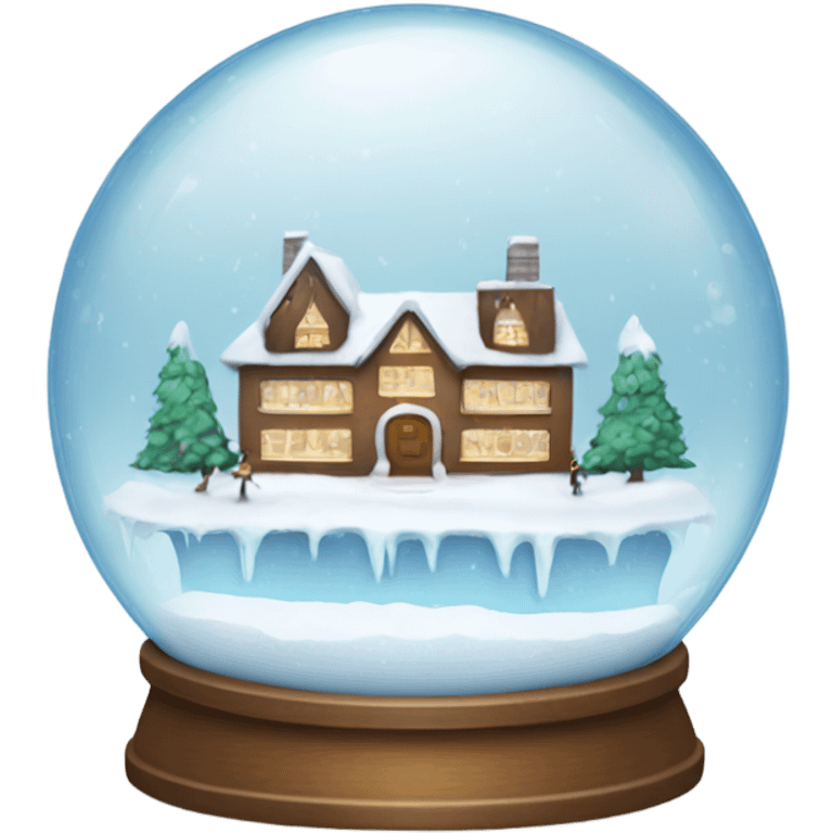 Snow globe with ice skating  emoji