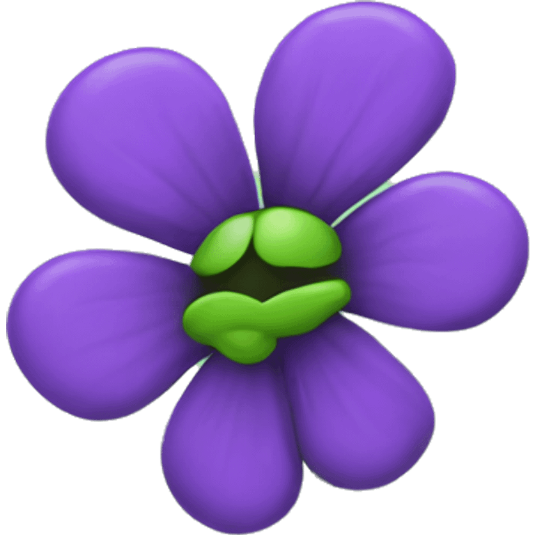 purple flower on green vide emoji