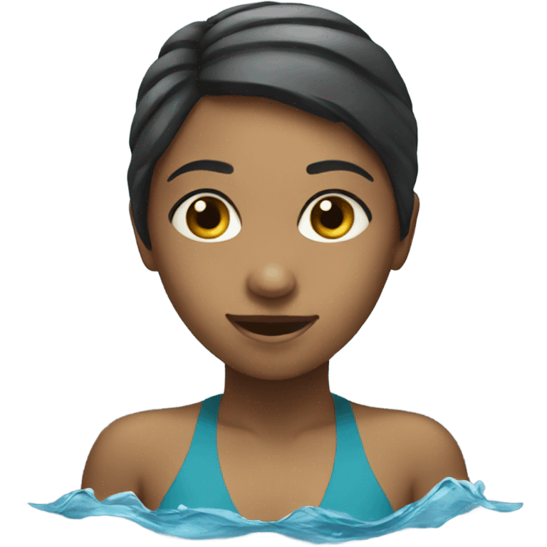 Girl swimming  emoji