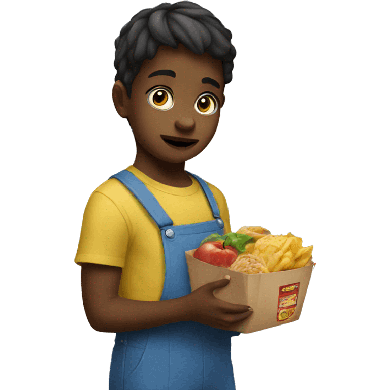 child pushes food away emoji