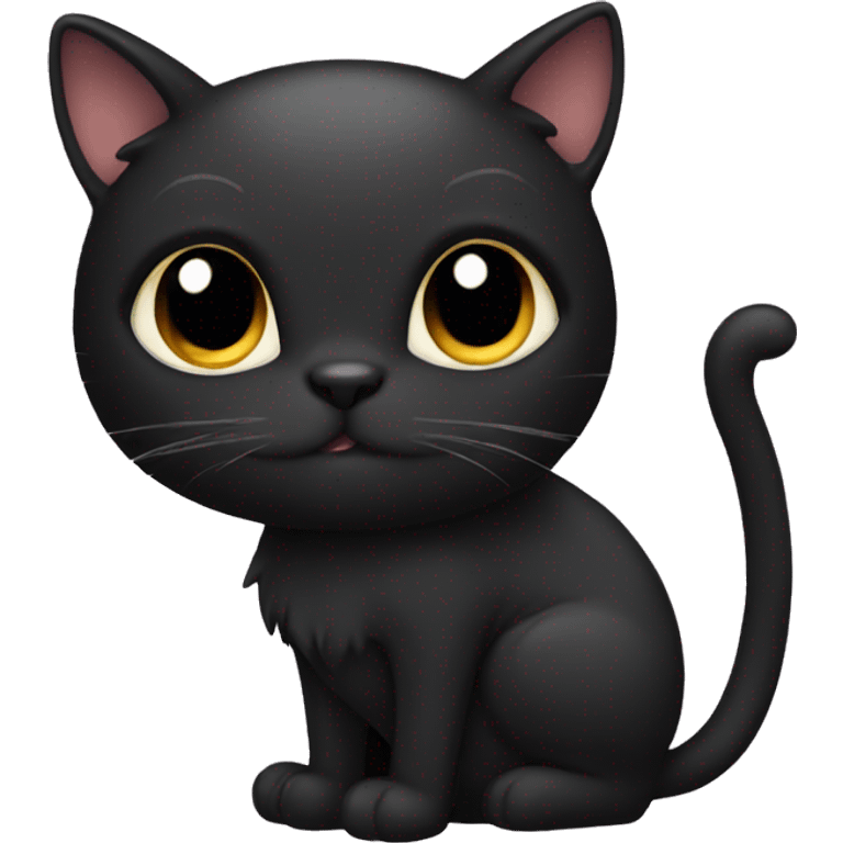 Pregnant black cat  emoji