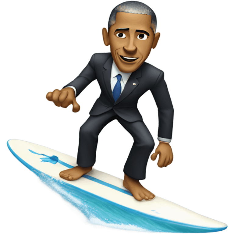 Barack Obama surfing  emoji