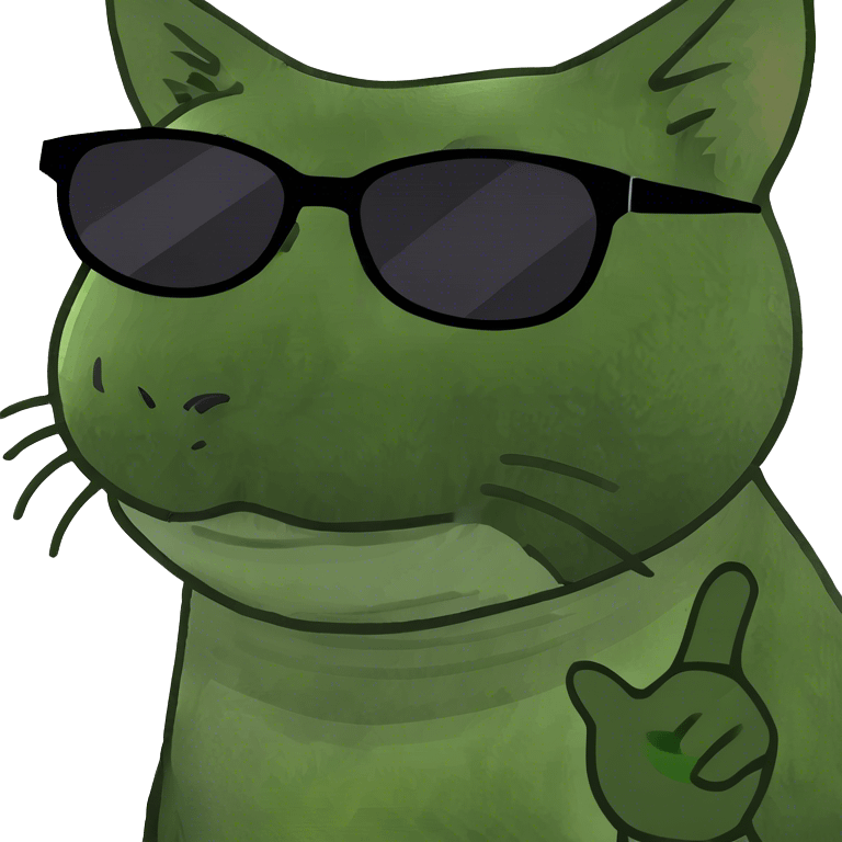 Cat with sunglasses emoji