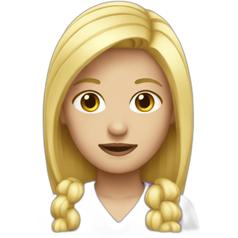 Working blond emoji