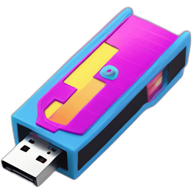 retro wave flash drive emoji