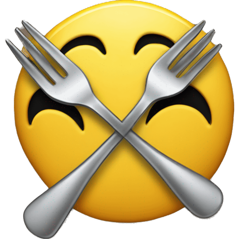 ACDC Fan with Metal fork as Smiley  emoji