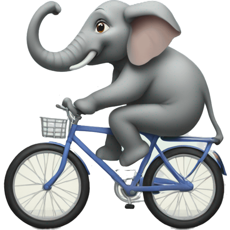 Elephant riding a  bike  emoji