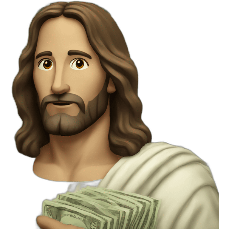 Jesus Christ with money emoji