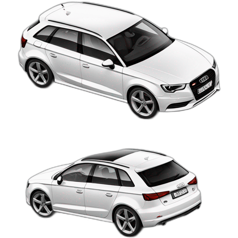 Audi A3 sportback blanche emoji