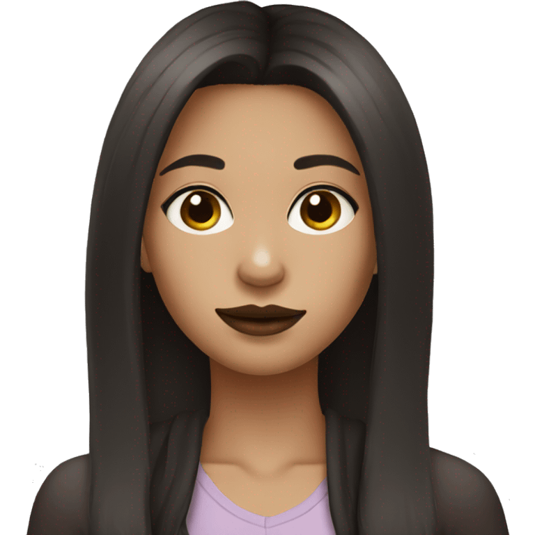 girl with dark brown hair and nose and lip rings emoji