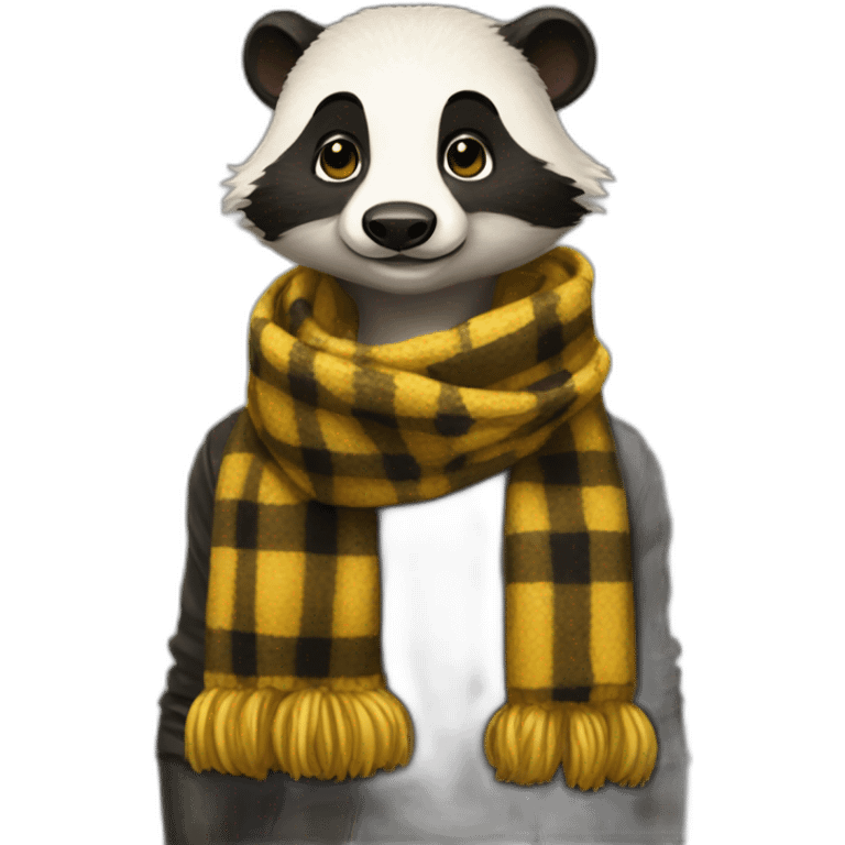 badger scarf hufflepuff emoji