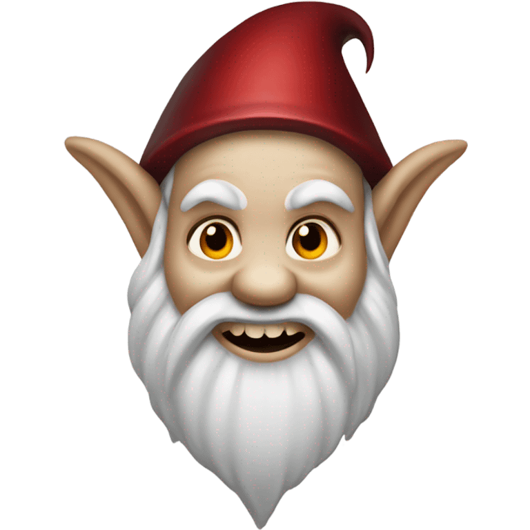 Gnome with vampire teeth emoji