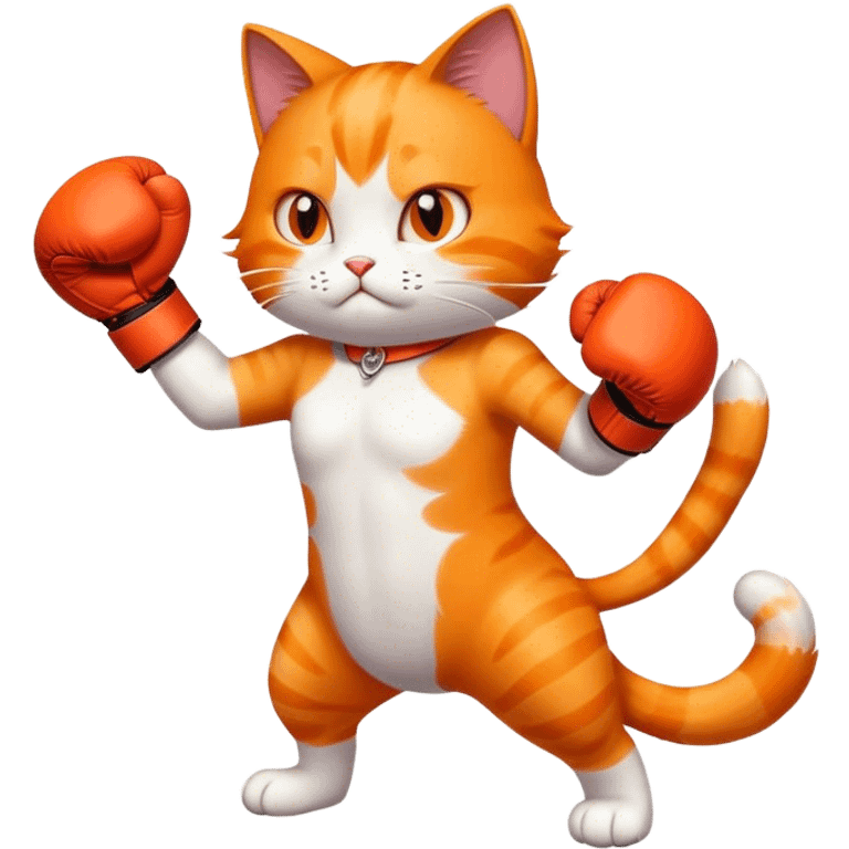 a boxing cat emoji