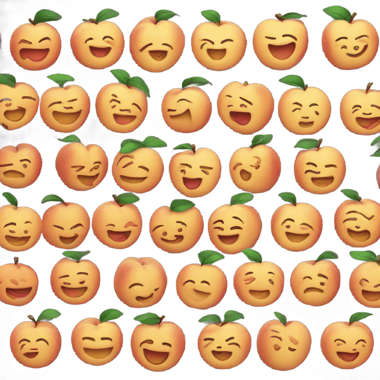 Animated peach winking emoji