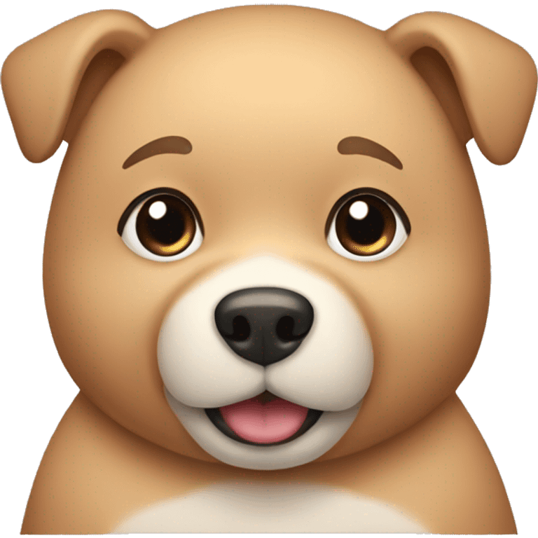 chubby bear dog with a belly emoji