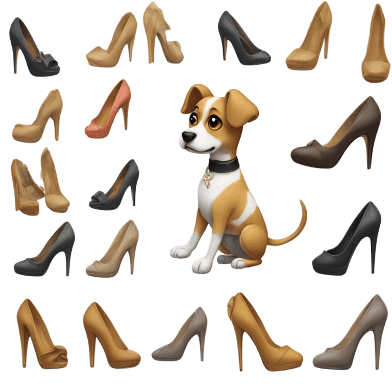 Dog wearing high heels  emoji