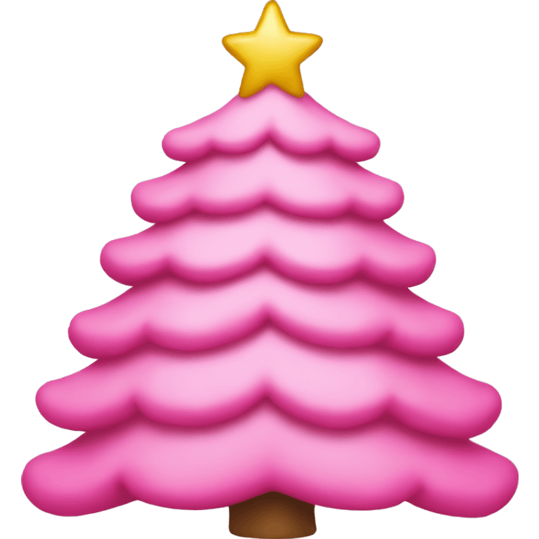 A pink Christmas tree emoji