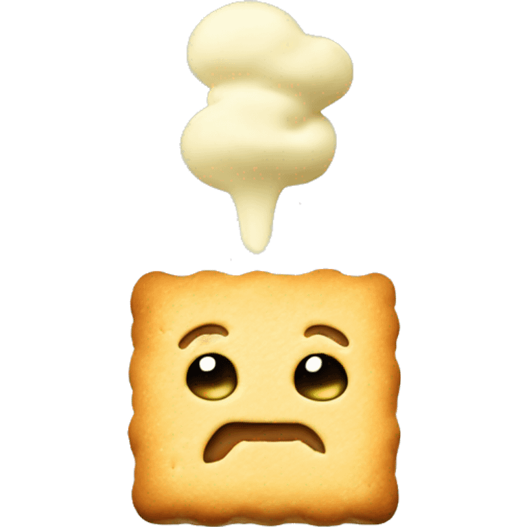 Butter biscuit with a vape emoji