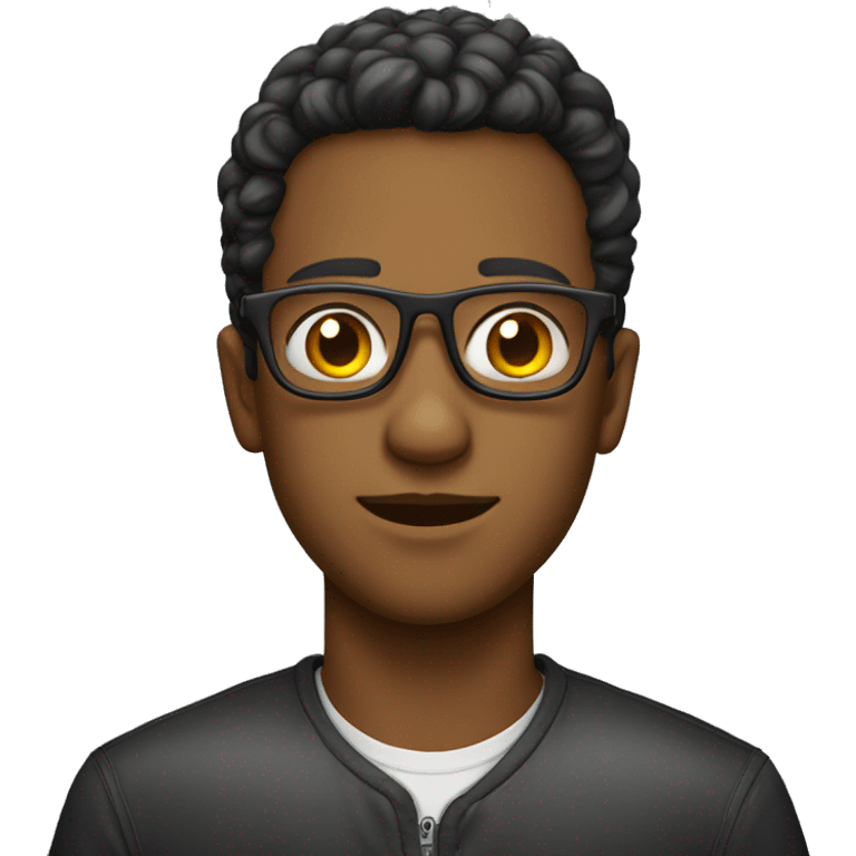 jeune homme avec des lunettes emoji