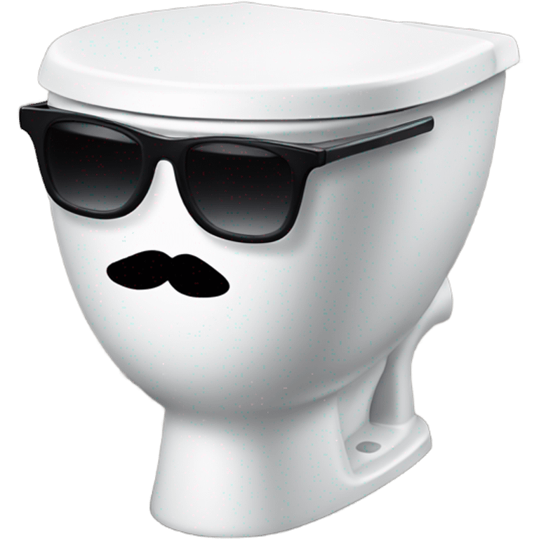 Toilet wearing sunglasses  emoji