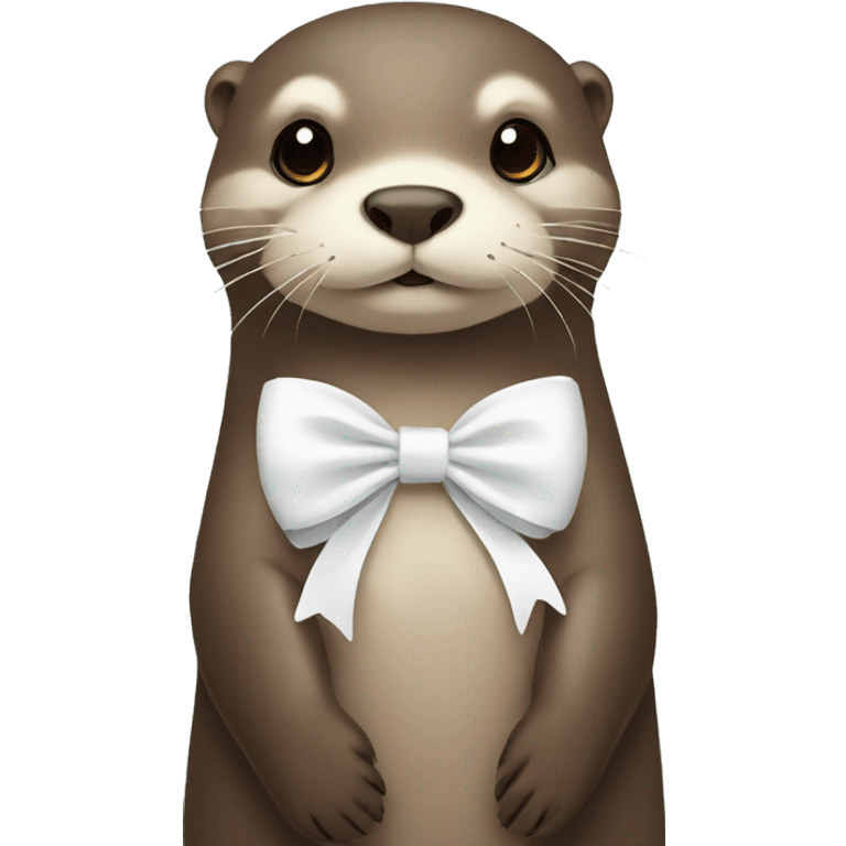 otter wearing a white bow emoji