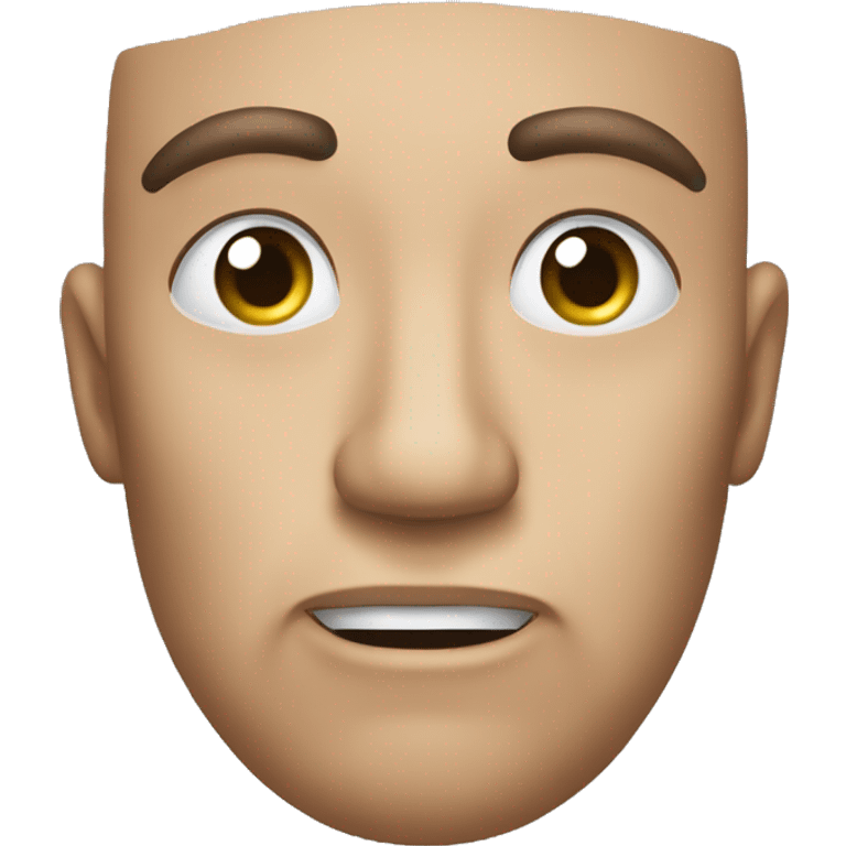 Create an emoji of a face where one hand is pulling down the lower eyelid, expressing skepticism or disbelief. The face should have a slightly raised eyebrow and a neutral or unimpressed expression. emoji