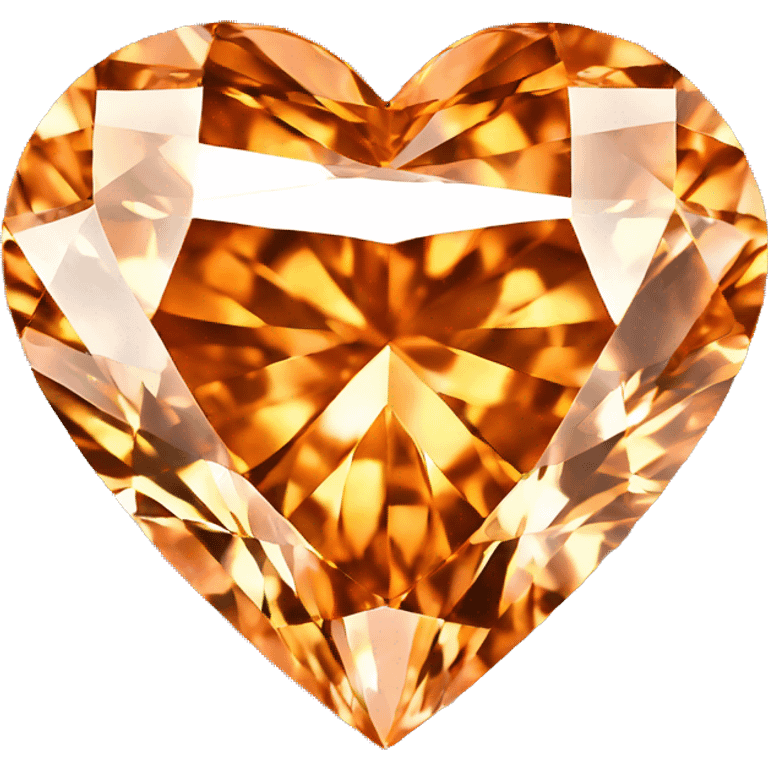 Heart shaped 56-carat orange diamond emoji